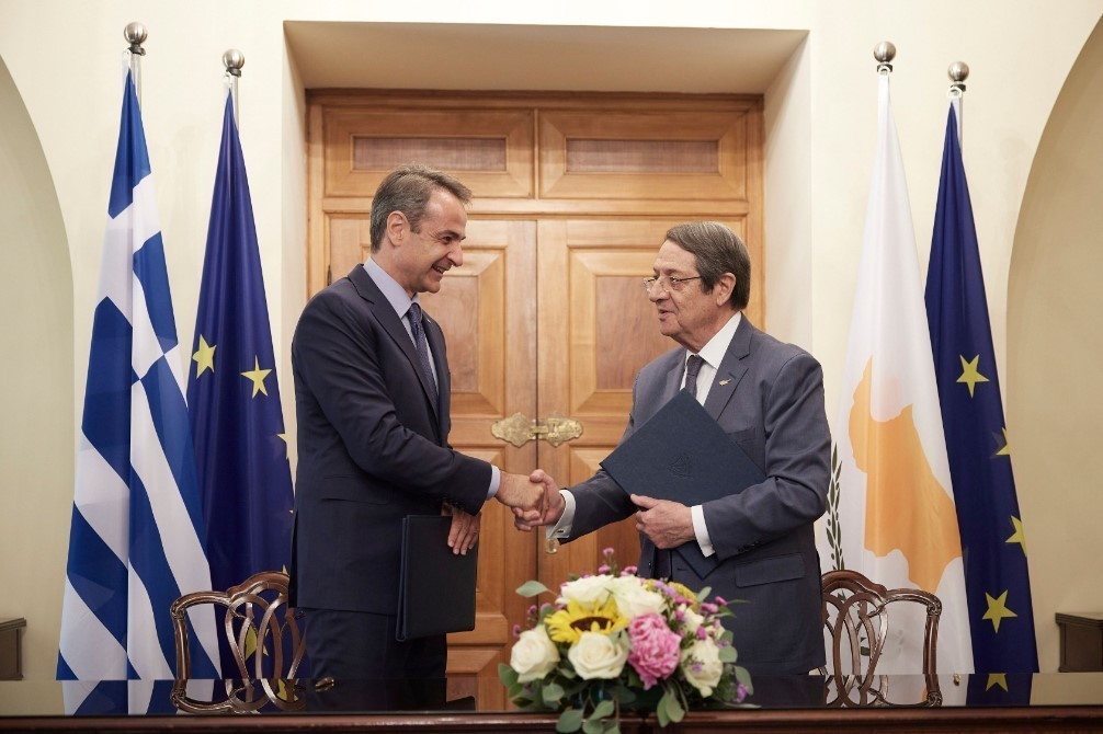 Ο Πρωθυπουργός Κυριάκος Μητσοτάκης και ο Πρόεδρος της Κυπριακής Δημοκρατίας Νίκος Αναστασιάδης