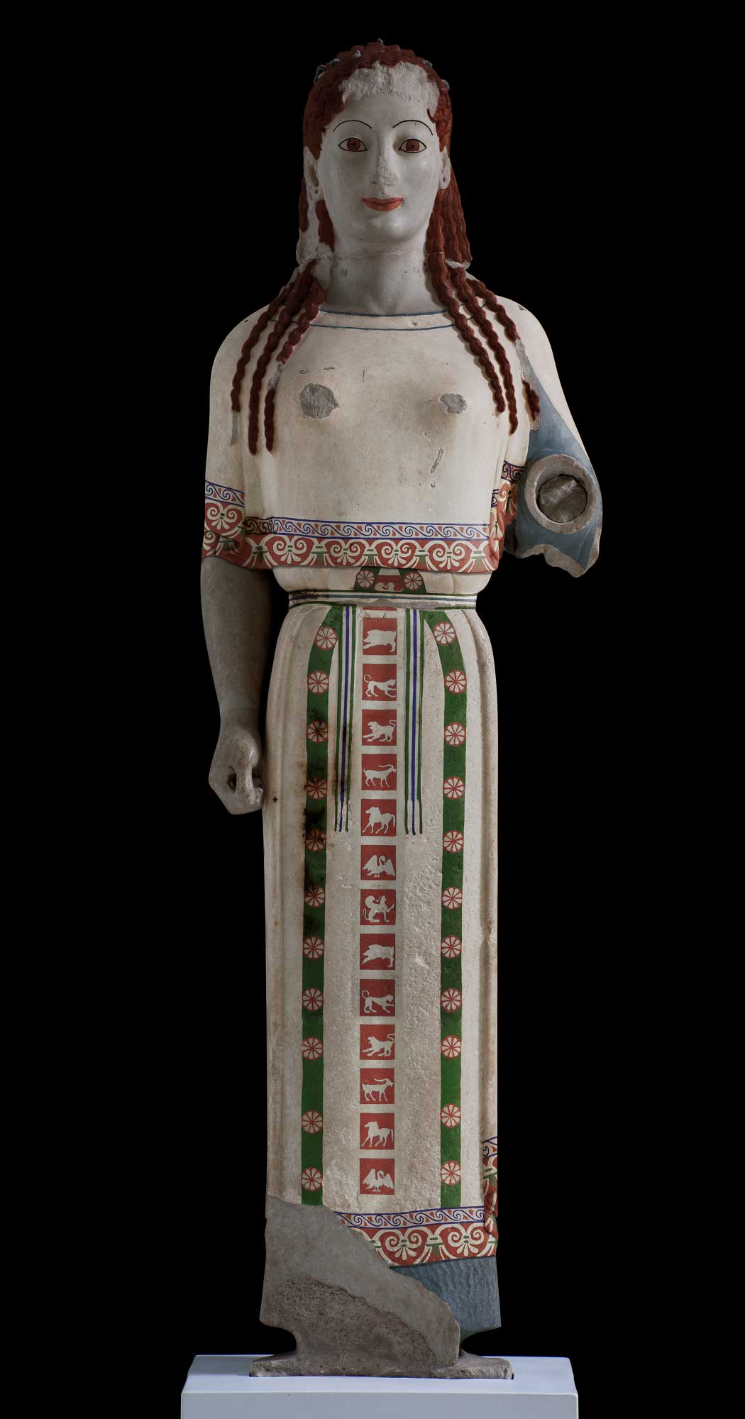 Η Πεπλοφόρος Κόρη του Μουσείου Ακρόπολης χρωματισμένη