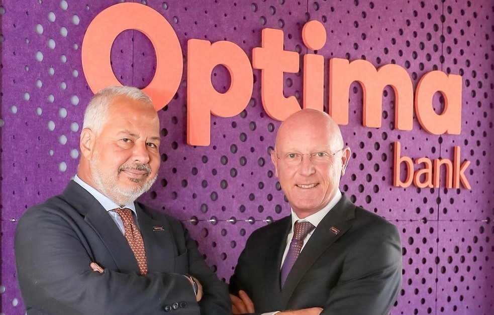 Γεώργιος Τανισκίδης, Πρόεδρος Optima bank και Δημήτρης Κυπαρίσσης, CEO Optima bank