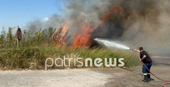Πύργος: Μεγάλη φωτιά κοντά στο Ποτόκι
