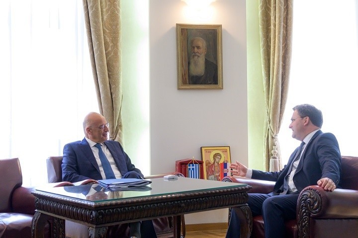 Συνάντηση του υπουργού Εξωτερικών Νίκου Δένδια με τον υπουργό Εξωτερικών της Σερβίας N. Selakovic.
