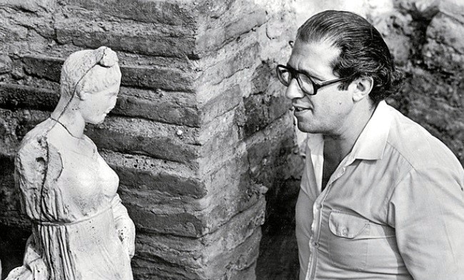 Ο Δημήτρης Παντερμαλής στο Δίον το 1982 κατά την ανασκαφή του ιερού της Ίσιδας