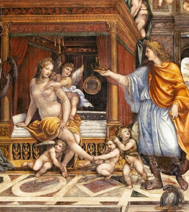 Ο γάμος του Αλεξάνδρου και της Ρωξάνης, Τοιχογραφία στην Βίλα Φαρνεζίνα της Ρώμης