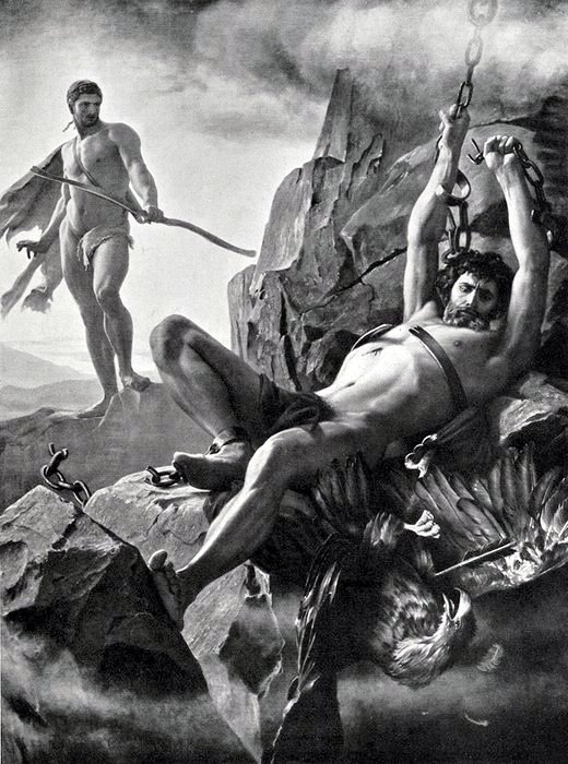 Ο πίνακας «Προμηθέας λυόμενος» του Καρλ Μπλοχ, όπως ήταν γνωστός μέσα από ασπρόμαυρες φωτογραφίες