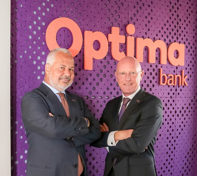 Ο πρόεδρος της τράπεζας κ. Γιώργος Τανισκίδης και ο CEO κ. Δημητρης Κυπαρίσσης