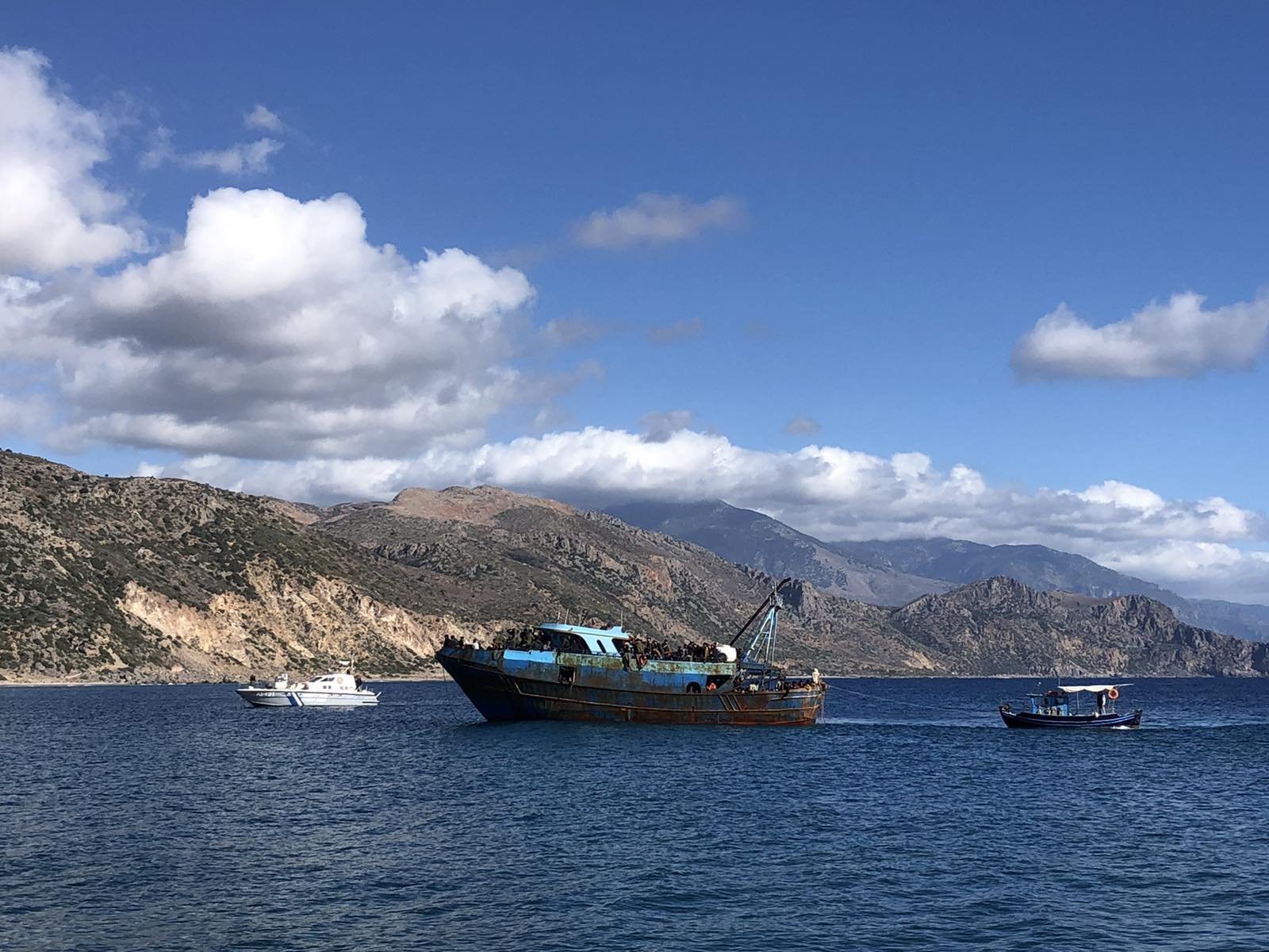 Διάσωση 483 αλλοδαπών στη θαλάσσια περιοχή νότια Παλαιόχωρας Κρήτης
