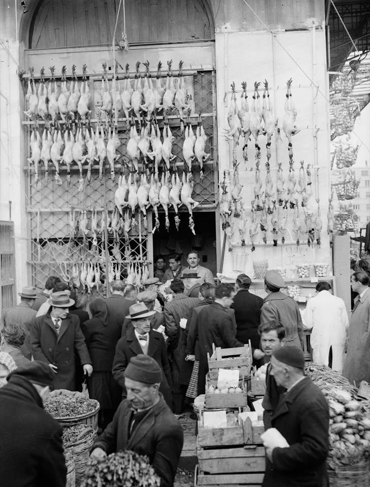 Αθήνα, η αγορά με τις γαλοπούλες. Δεκαετία του ΄50