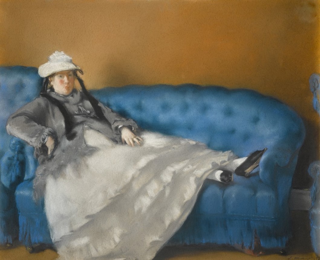 Εντουάρ Μανέ «Πορτρέτο της Μαντάμ Μανέ σε έναν καναπέ μπλε», 1874
