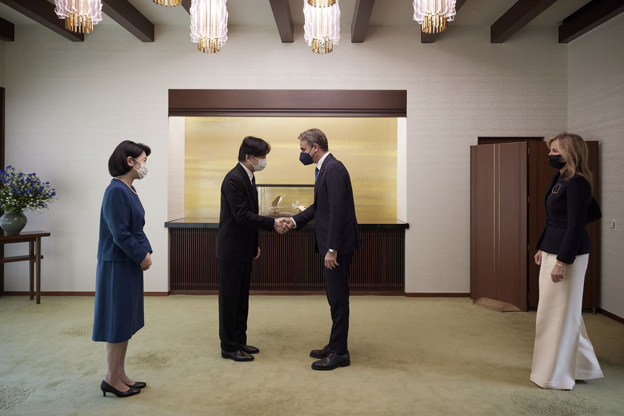 Συνάντηση του Πρωθυπουργού Κυριάκου Μητσοτάκη με τον Διάδοχο του αυτοκρατορικού θρόνου, Πρίγκιπα Akishino στο Τόκυο (ΑΠΕ-ΜΠΕ)