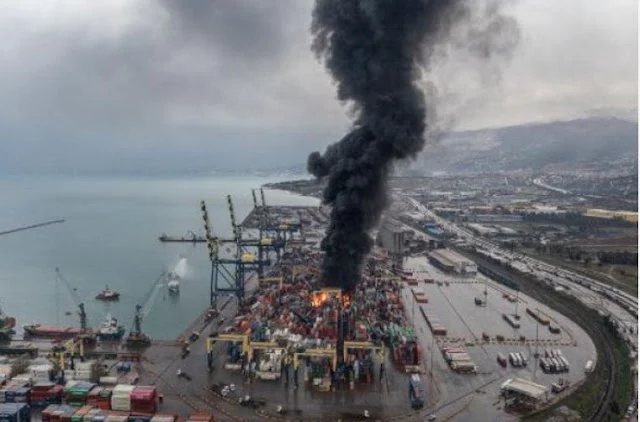 Μεγάλες ζημιές στο λιμάνι του Ισκεντερούν (Αλεξανδρέττα) από τον σεισμό - Η Maersk εκτρέπει τα πλοία της