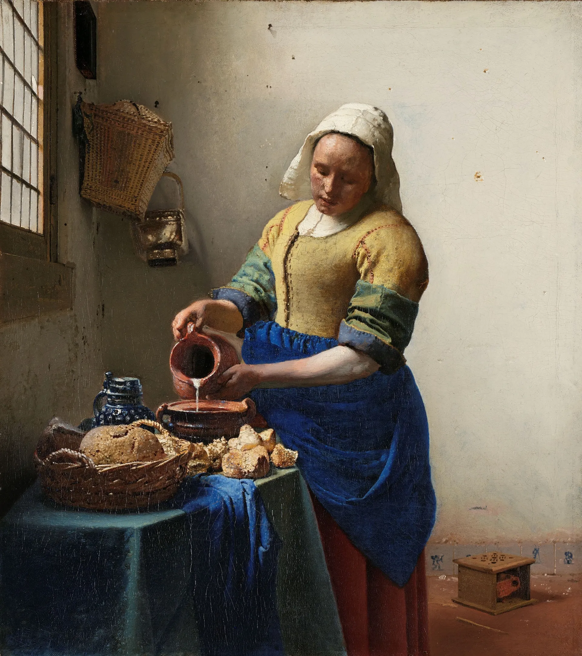 Γιοχάνες Βερμέερ «Η υπηρέτρια με το γάλα», 1658-1659, Ράικσμουζεϊουμ, Άμστερνταμ
