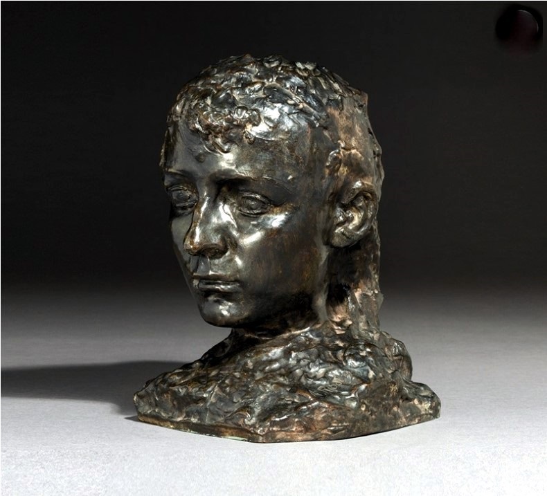 Ογκίστ Ροντέν, Κεφάλι της Καμίλ Κλοντέλ, 1895. Χάλκινο με καφέ και μαύρη πατίνα