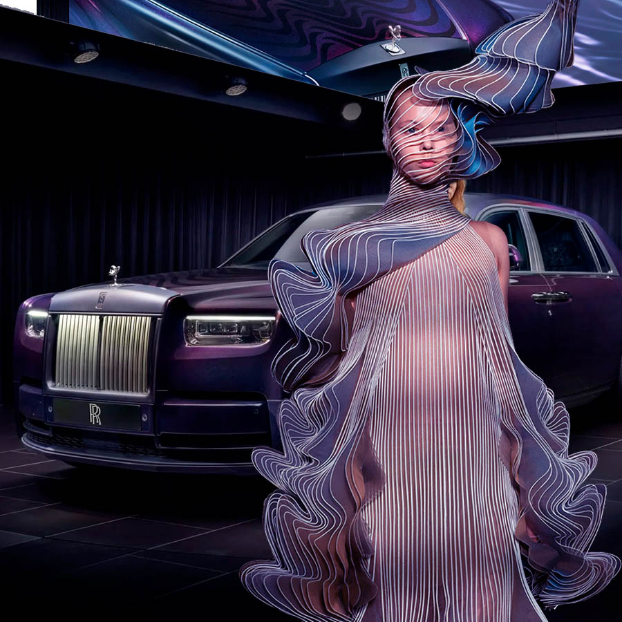 Το φόρεμα της Ίρις βαν Χέρπεν, που συνοδεύει τη Rolls-Royce Phantom Syntopia