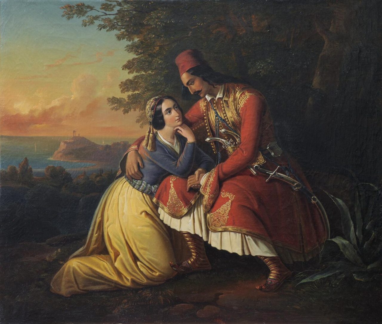 Θεόδωρος Βρυζάκης «Ο αποχαιρετισμός στο Σούνιο», 1863
