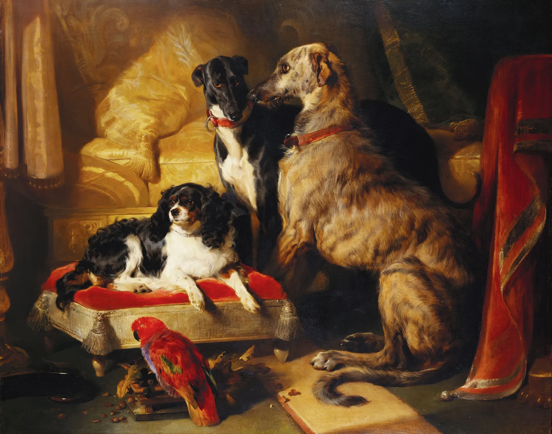 Έντουιν Λάντσιερ «Έκτωρ, Νέρων και Ντας με τον παπαγάλο Λότι» (1838)