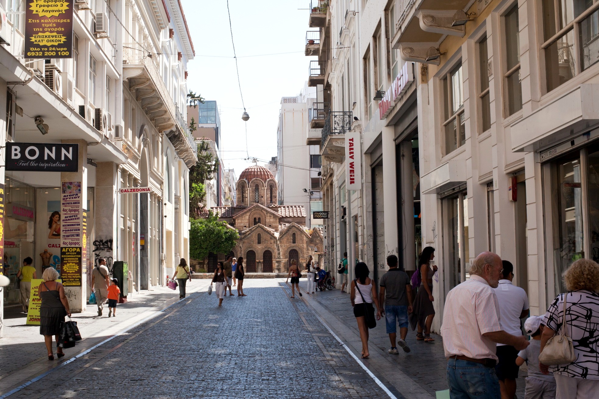 Η οδός Ερμού, τμήμα της επέμβασης