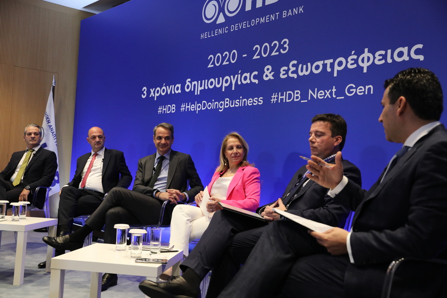 Ο πρωθυπουργός, Κυριάκος Μητσοτάκης, στην παρουσίαση των προγραμμάτων της Ελληνικής Αναπτυξιακής Τράπεζας
