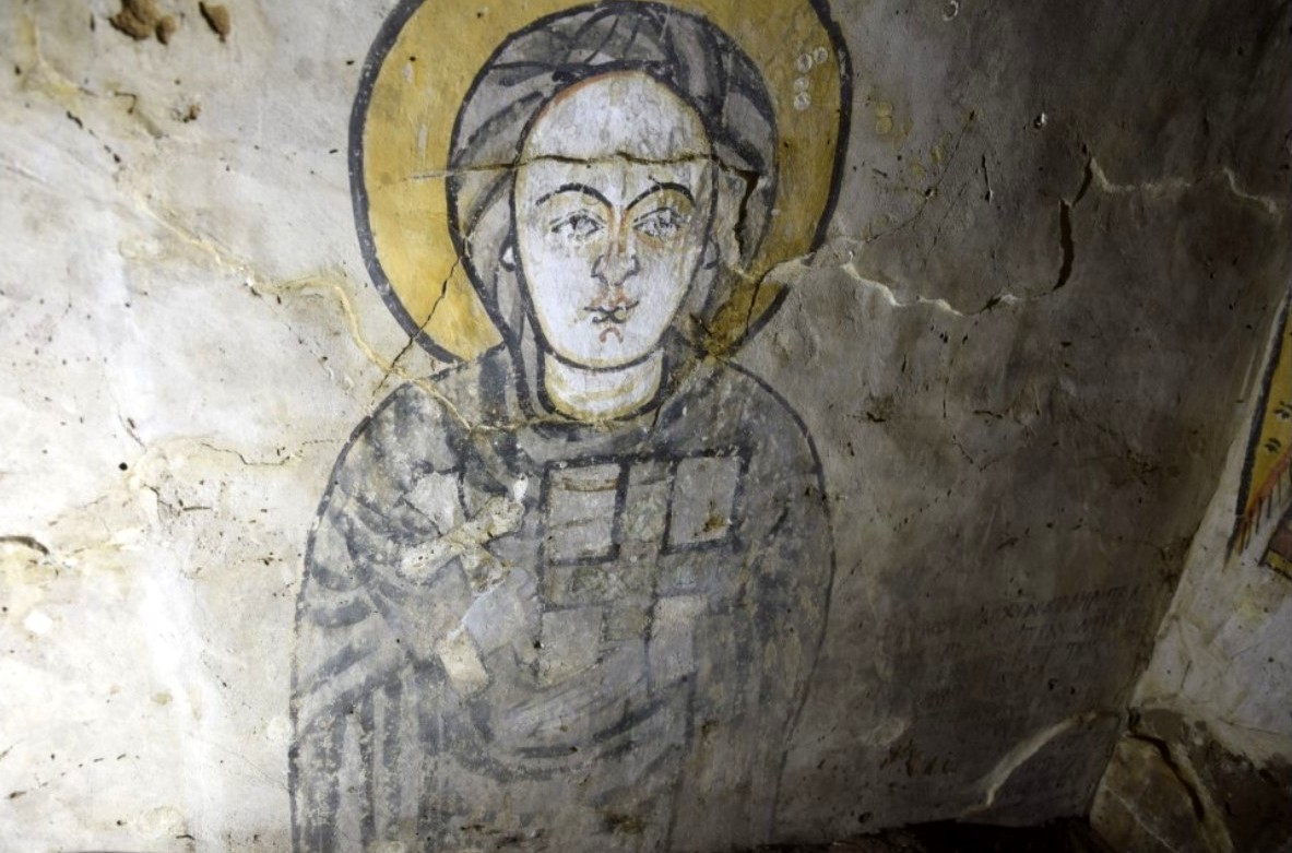 Τοιχογραφία με απεικόνιση της Παναγίας