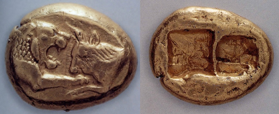 Χρυσός στατήρας του Κροίσου της Λυδίας (561 – 546 π.Χ.)