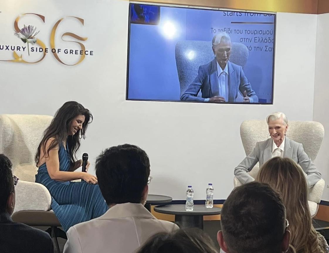 Η Maye Musk στο 1ο διεθνές συνεδριο πολυτελούς τουρισμού