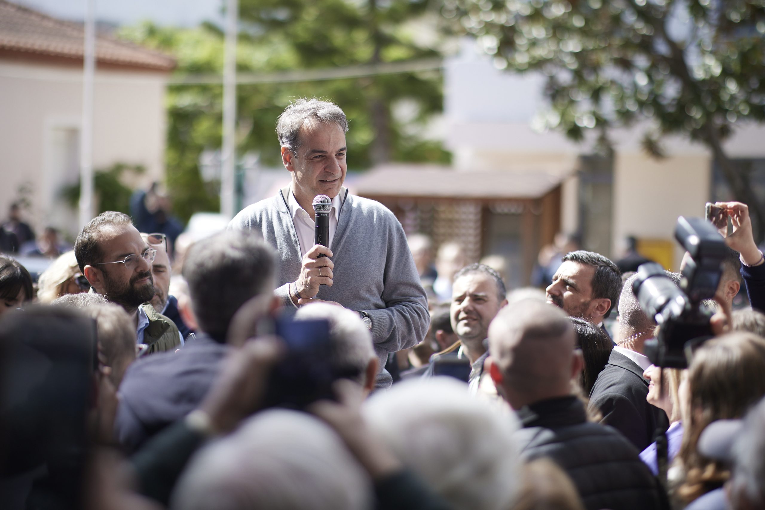 Ο πρωθυπουργός και πρόεδρος της Νέας Δημοκρατίας Κυριάκος Μητσοτάκης (ΑΠΕ-ΜΠΕ)