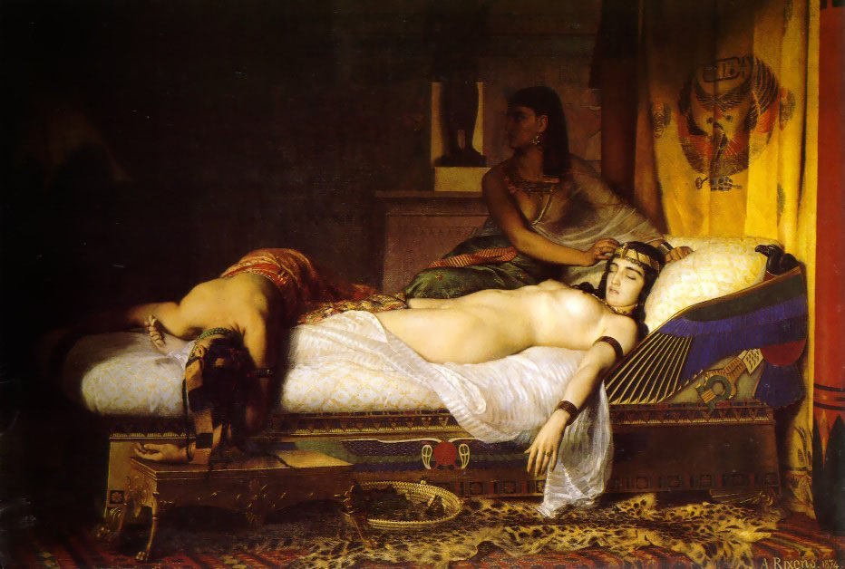 «Ο Θάνατος της Κλεοπάτρας», πίνακας του Ζαν Αντρέ Ρίξενς (1874). Από Μουσείο της Τουλούζης