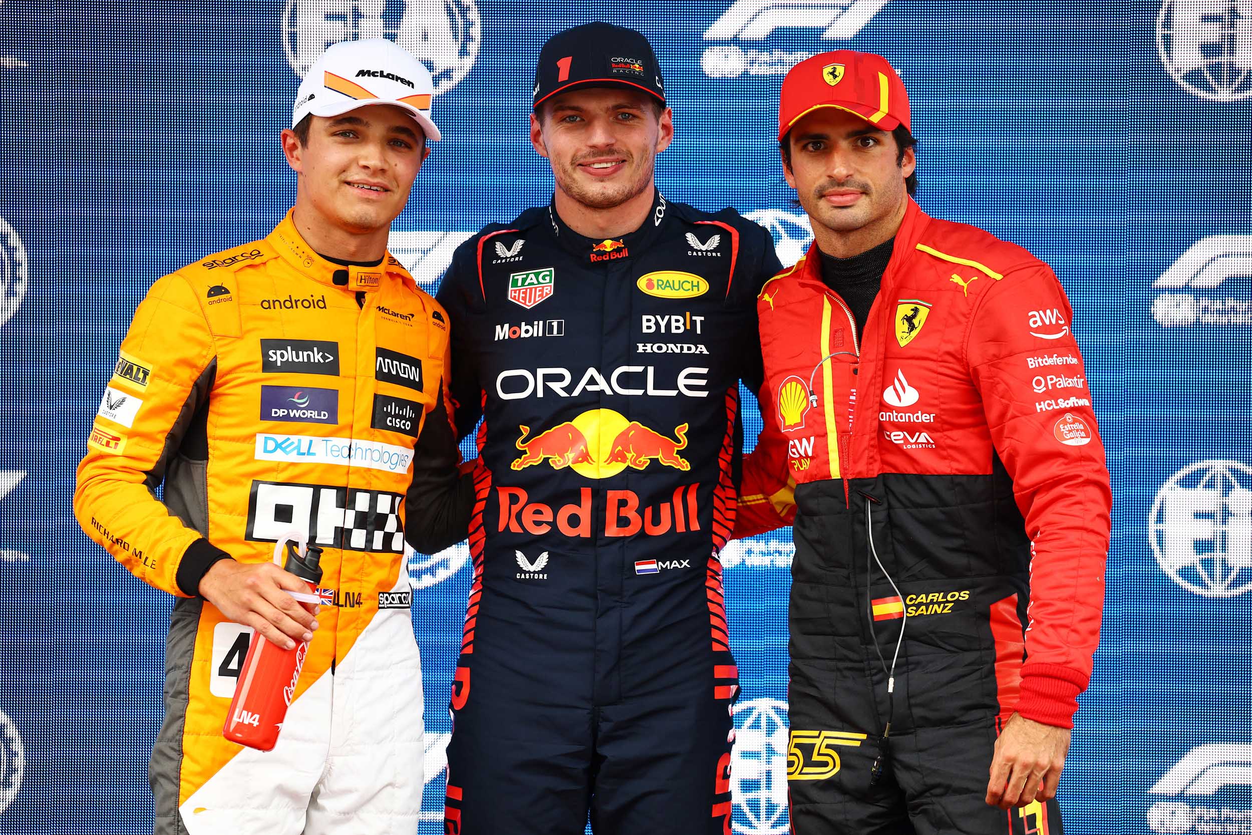 Max Verstappen, Carlos Sainz, Lando Norris