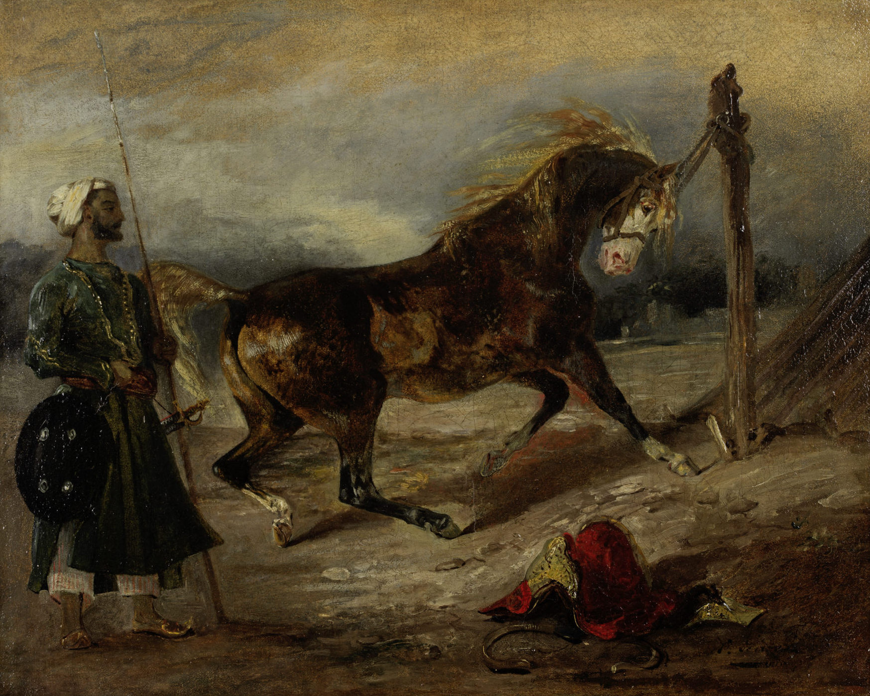 Ντελακρουά «Αραβικό άλογο δεμένο σε πάσσαλο» (1825)