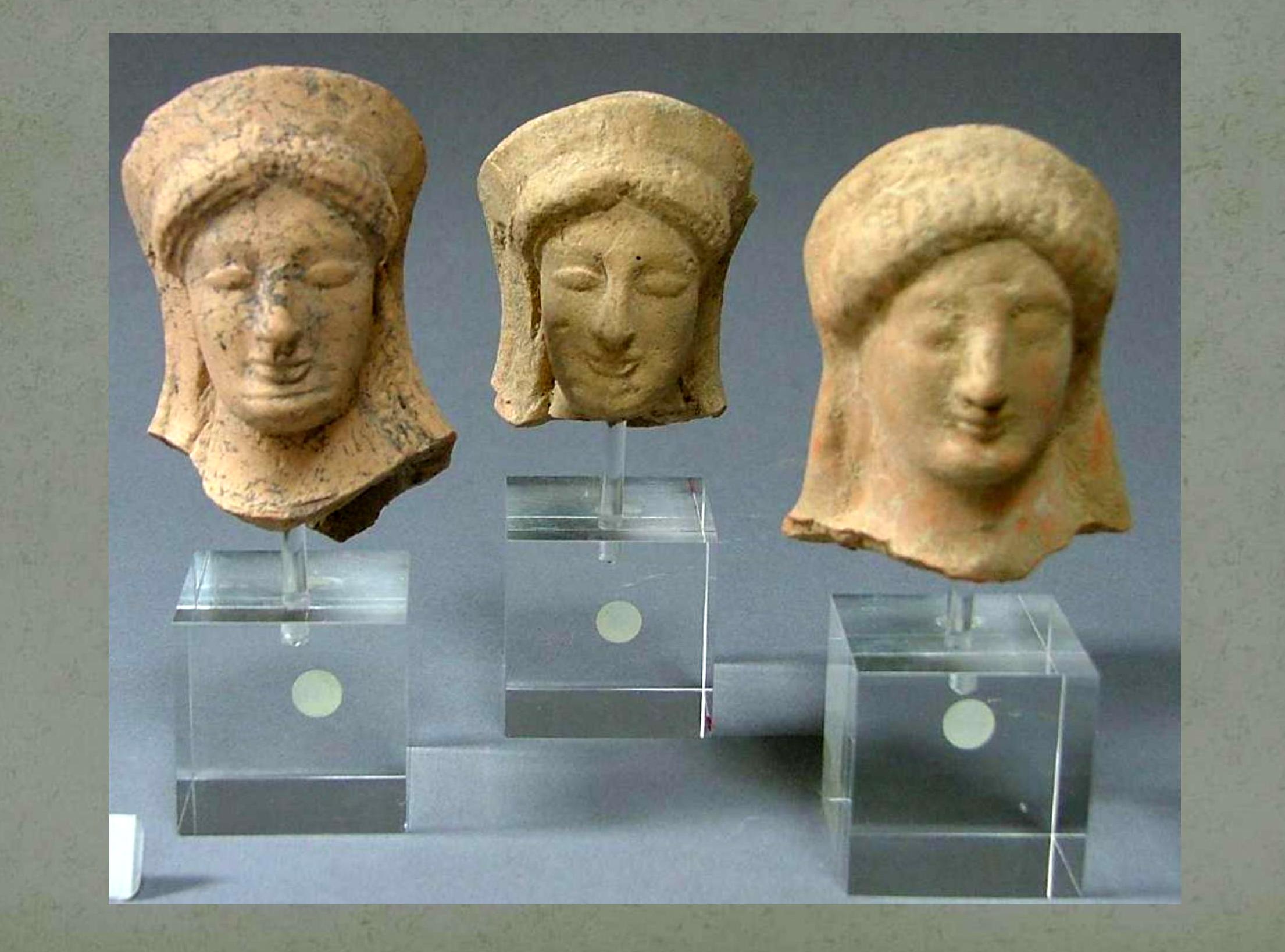 Πήλινες κεφαλές ειδωλίων, 6ος – 5ος π.Χ. αιώνας