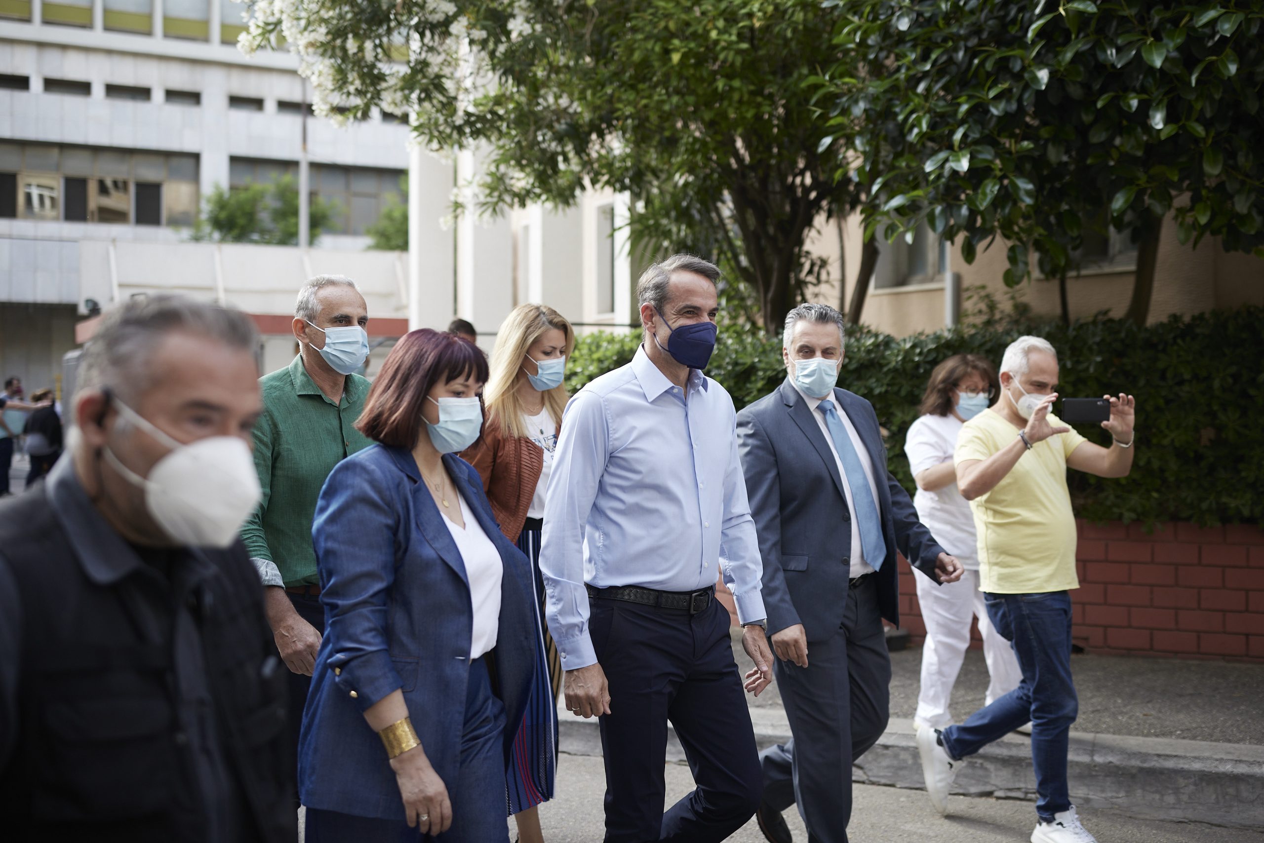 Το Γενικό Αντικαρκινικό - Ογκολογικό Νοσοκομείο Αθηνών «Άγιος Σάββας» επισκέφθηκε ο Πρόεδρος της Νέας Δημοκρατίας Κυριάκος Μητσοτάκης.