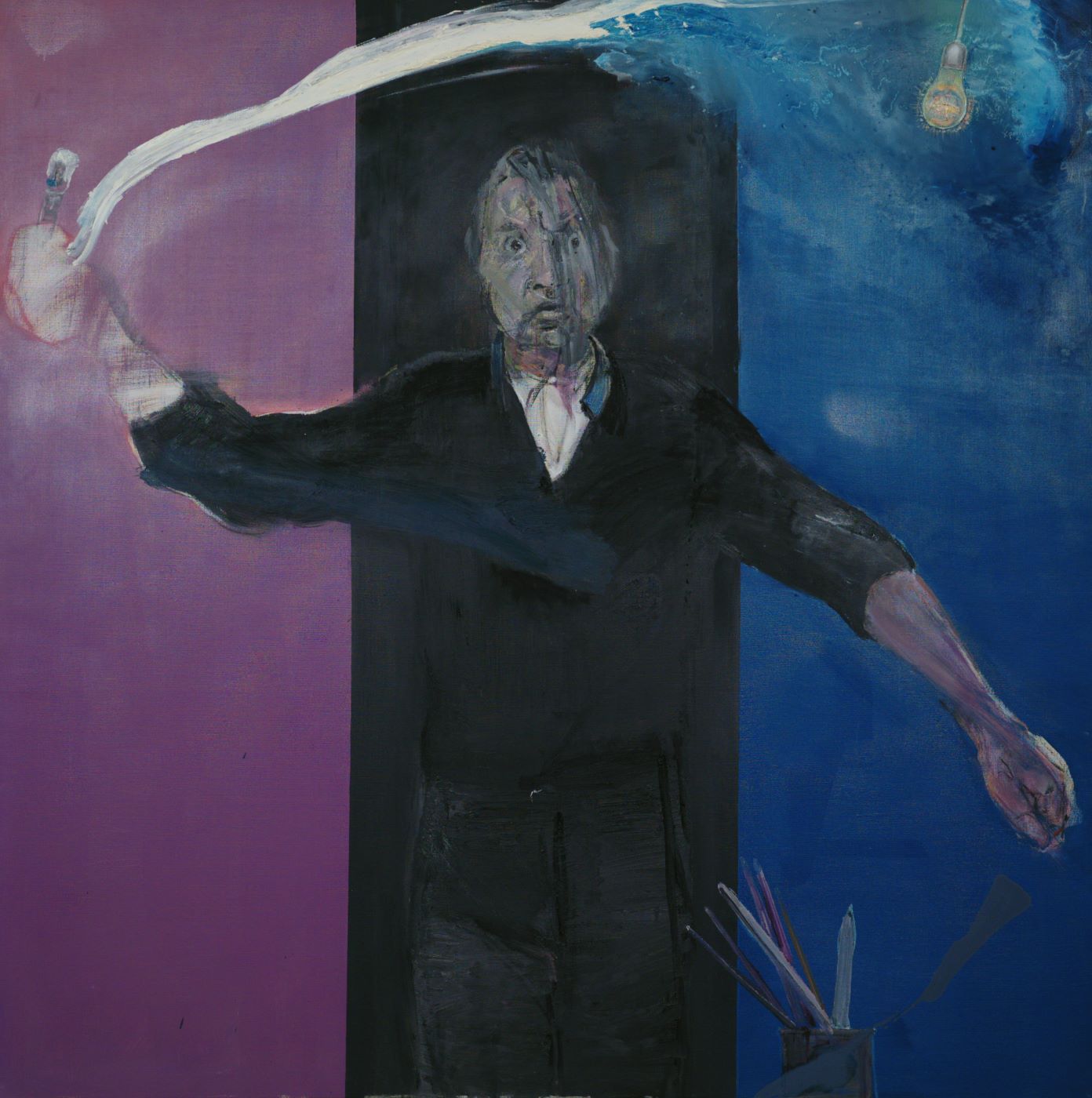 «Ο ζωγράφος Φράνσις Μπέικον / Ο Μπέικον που ζωγραφίζει (η θεατρικότητα)», 2005. Λάδι σε καμβά