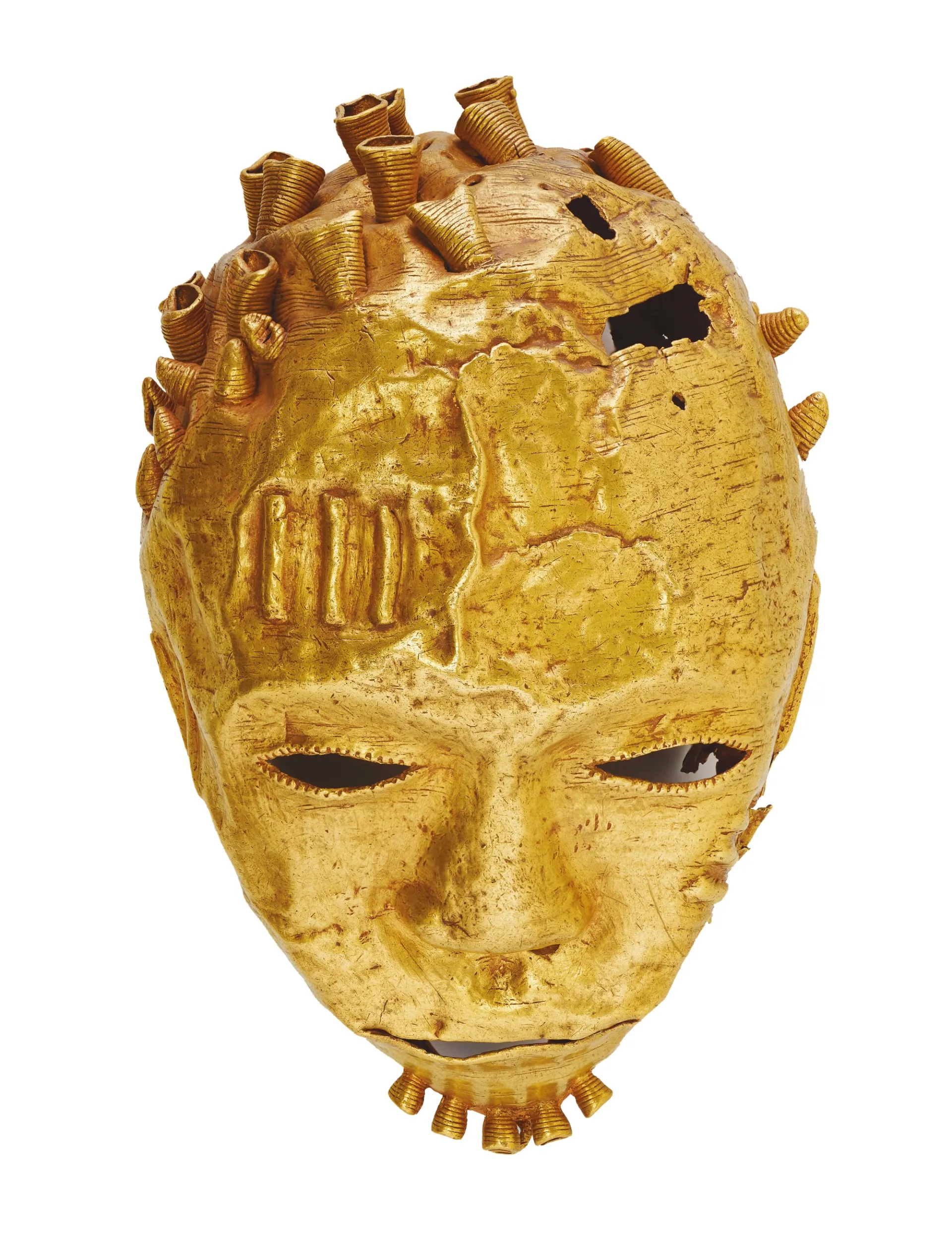 Χρυσή κεφαλή τροπαίου Ασάντε (19ος αιώνας), που εκτίθεται στο κάστρο του Ουίνσδορ 