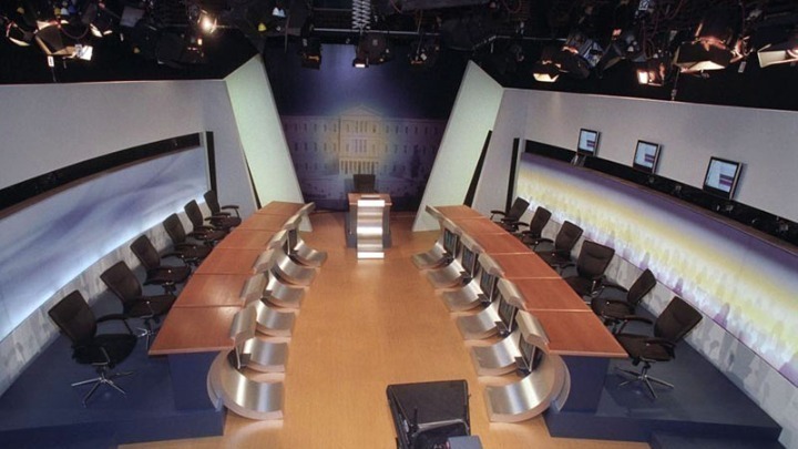 Το στούντιο της ΕΡΤ για το debate