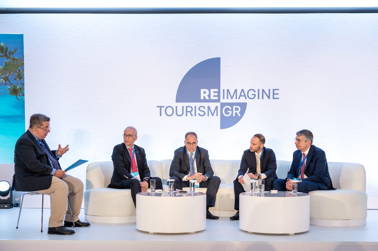 O CEO της AEGEAN Δημήτρης Γερογιάννης στην εκδήλωση με τίτλο «Reimagine Tourism in Greece» που πραγματοποιήθηκε την Τετάρτη 14 Ιουνίου στην Αθήνα