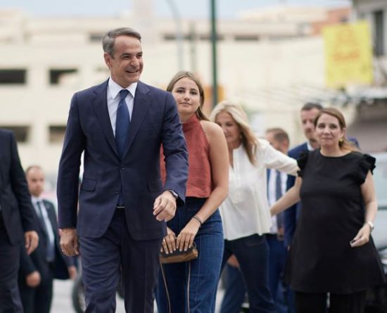 Στα γραφεία της ΝΔ ο Κυριάκος Μητσοτάκης