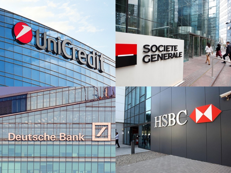 UniCredit Bank, Societe Generale, Deutsche Bank, HSBC