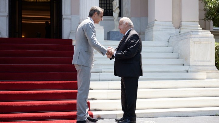 Ο Πρωθυπουργός Κυριάκος Μητσοτάκης με τον Πρόεδρο της Μάλτας