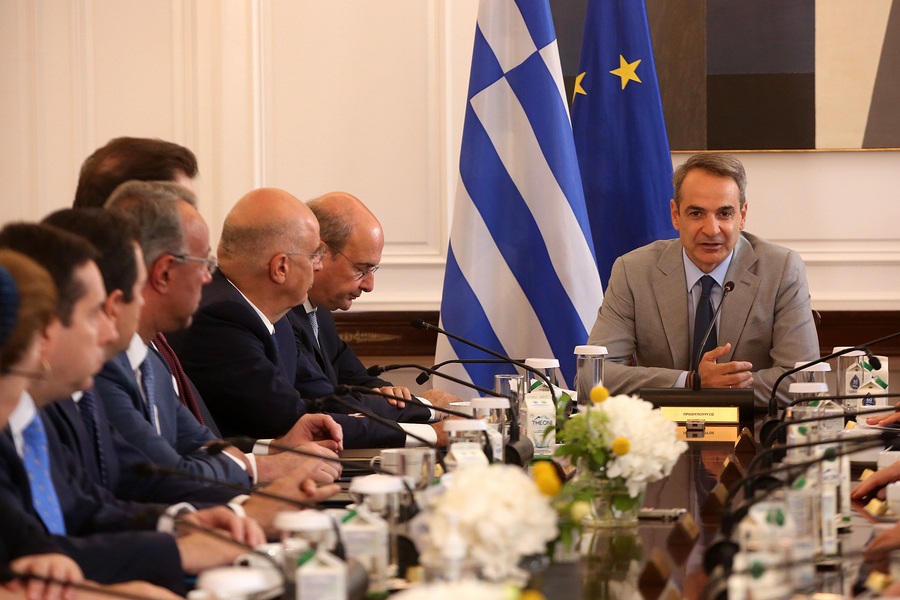 Ο πρωθυπουργός Κυριάκος Μητσοτάκης προεδρεύει στο Υπουργικό Συμβούλιο που γίνεται στο Μέγαρο Μαξίμου, Αθήνα Τρίτη 25 Ιουλίου 2023