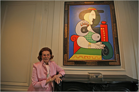 Μπροστά στον πίνακα του Πικάσο «Γυναίκα με ρολόι»