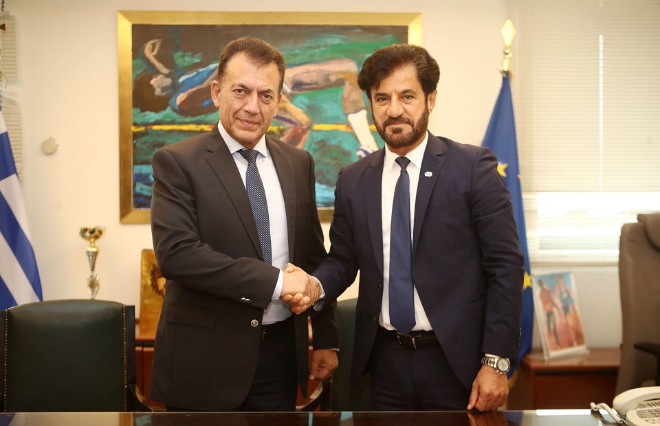 Με τον πρόεδρο της Διεθνούς Ομοσπονδίας Αυτοκινήτου (FIA) Mohammed Ben Sulayem, που βρίσκεται στη χώρα μας για τη διεξαγωγή του ΕΚΟ Ράλλυ Ακρόπολις, το οποίο ξεκινά σήμερα και ολοκληρώνεται την προσεχή Κυριακή, συναντήθηκε ο αναπληρωτής Υπουργός Αθλητισμού, Γιάννης Βρούτσης