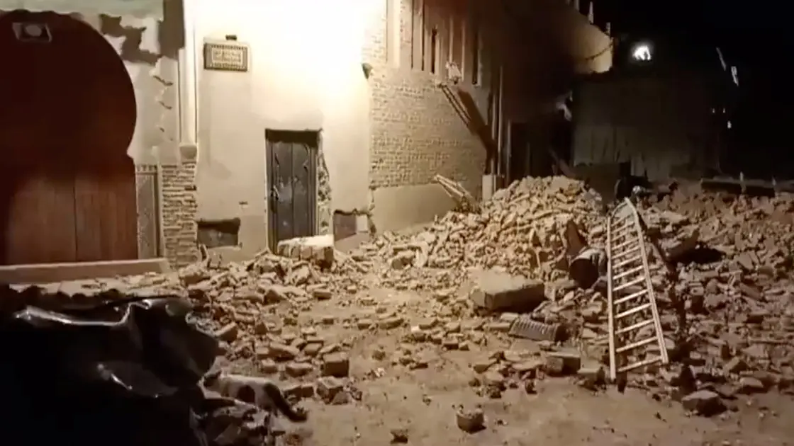 κατεστραμμένα κτήρια στο Μαρόκο