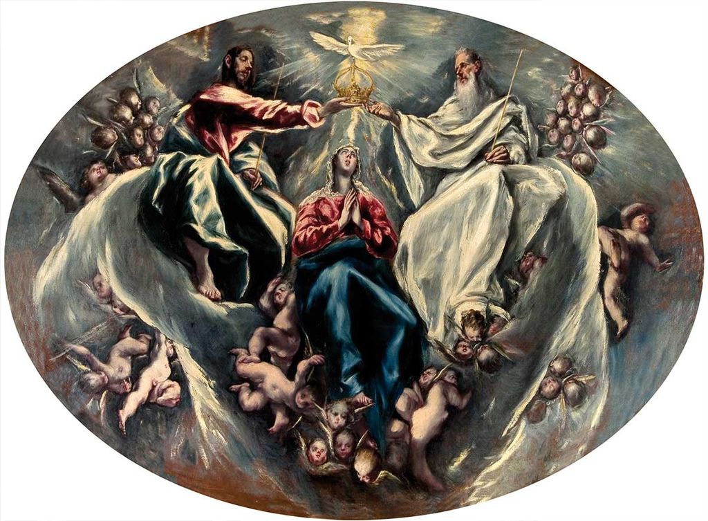 Ελ Γκρέκο «Η στέψη της Παναγίας» (1603–1605) από τον ναό της Παναγίας της Φιλανθρωπίας στην Ιγιέσκας του Τολέδο