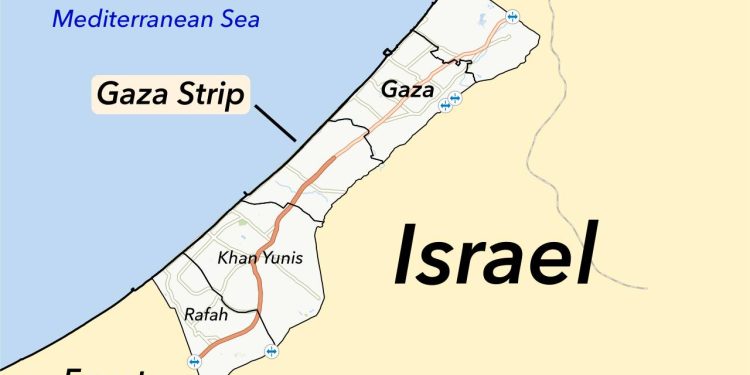 Χάρτης της Λωρίδας της Γάζας