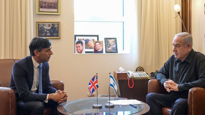 Ο Μπενιαμίν Νετανιάχου με τον Βρετανό πρωθυπουργό, Ρίσι Σούνακ