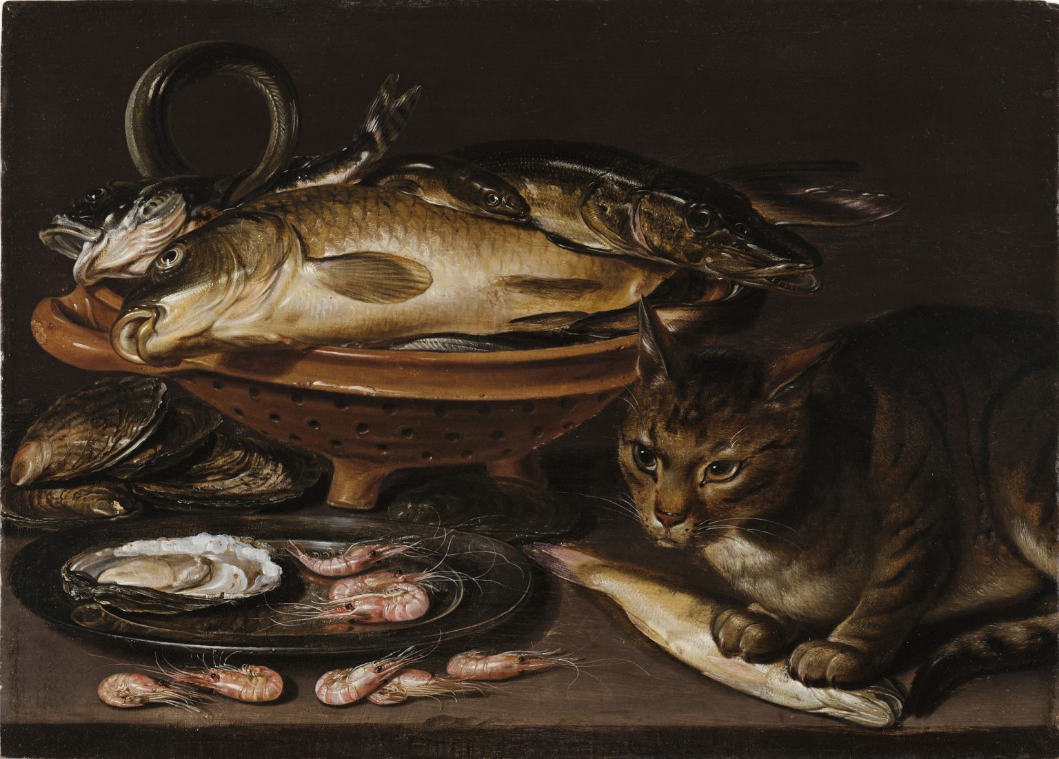 Κλάρα Πέιτερς, Νεκρή φύση των ψαριών και της γάτας (μετά το 1620).