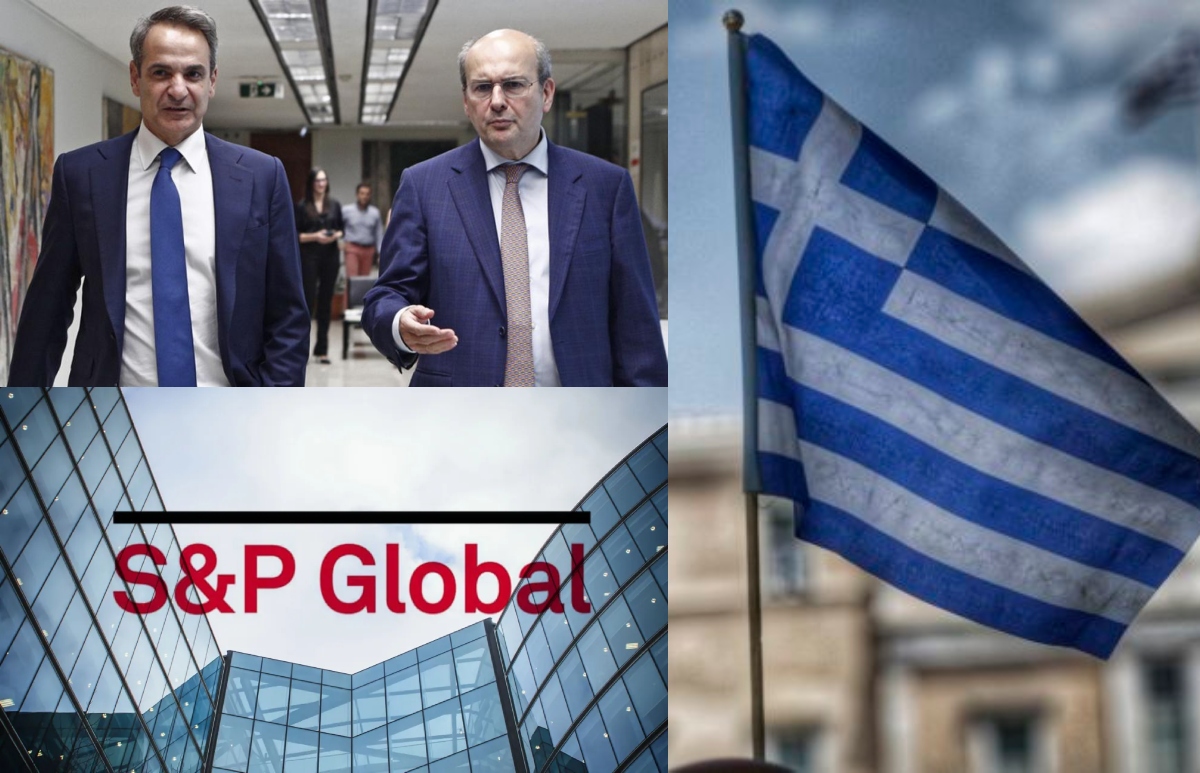 Κολάζ φωτογραφιών για την αξιολόγηση της S&P για την Ελλάδα