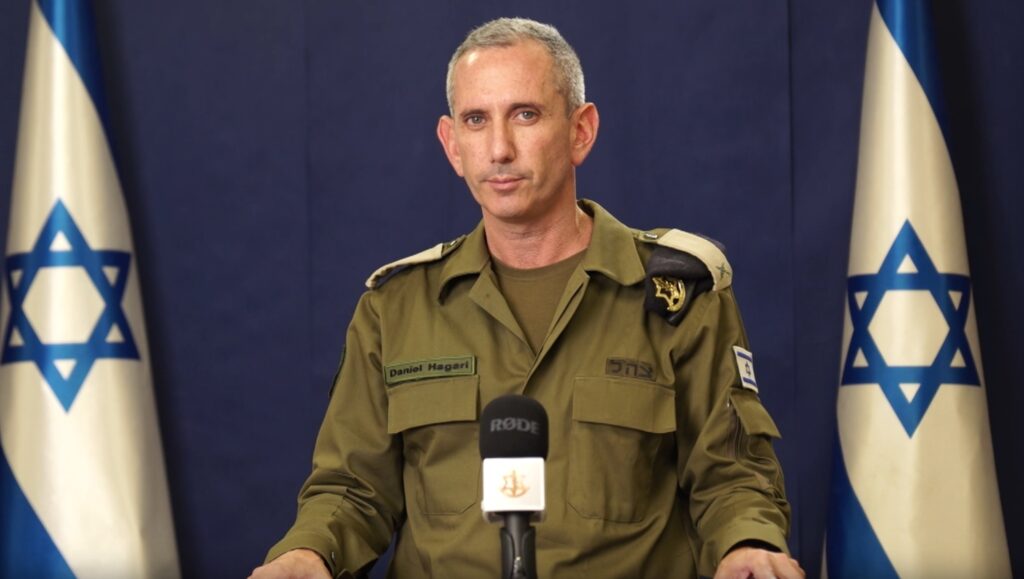 Ο εκπρόσωπος του ισραηλινού στρατού, Ντανιέλ Χαγκάρι