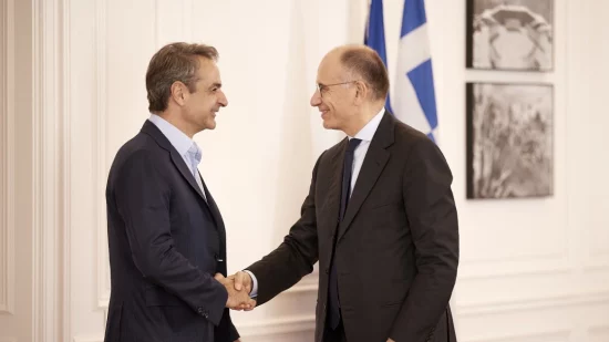 Μητσοτάκης: Συναντήθηκε με τον πρώην πρωθυπουργό της Ιταλίας Ενρίκο Λέτα