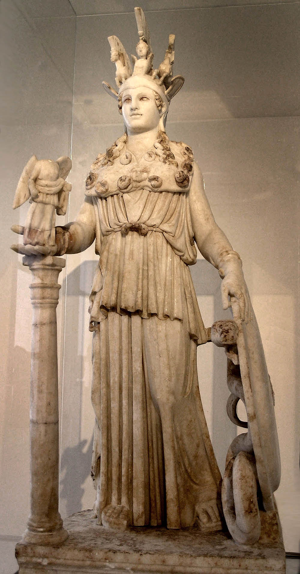 Αθηνά της Βαρβακείου, 3ος μ.Χ. αιώνας, αντίγραφο έργου του Φειδία