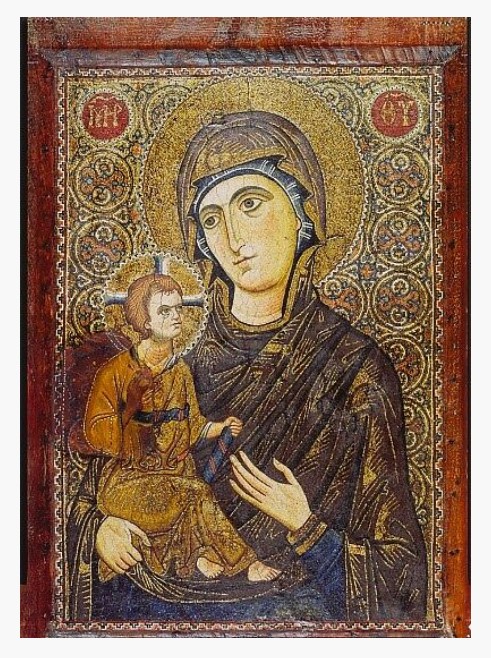 Η Παναγία δεξιοκρατούσα (13ος αιώνας). Από την Ιερά Μονή Αγίας Αικατερίνης του Σινά
